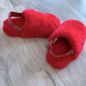The Children’s Place slippers with “Merry” on straps